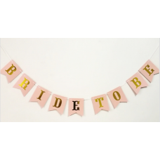 Banner - Bride to Be Pink Letter Banner 